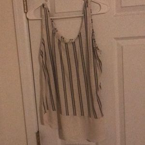 black and white striped tank top